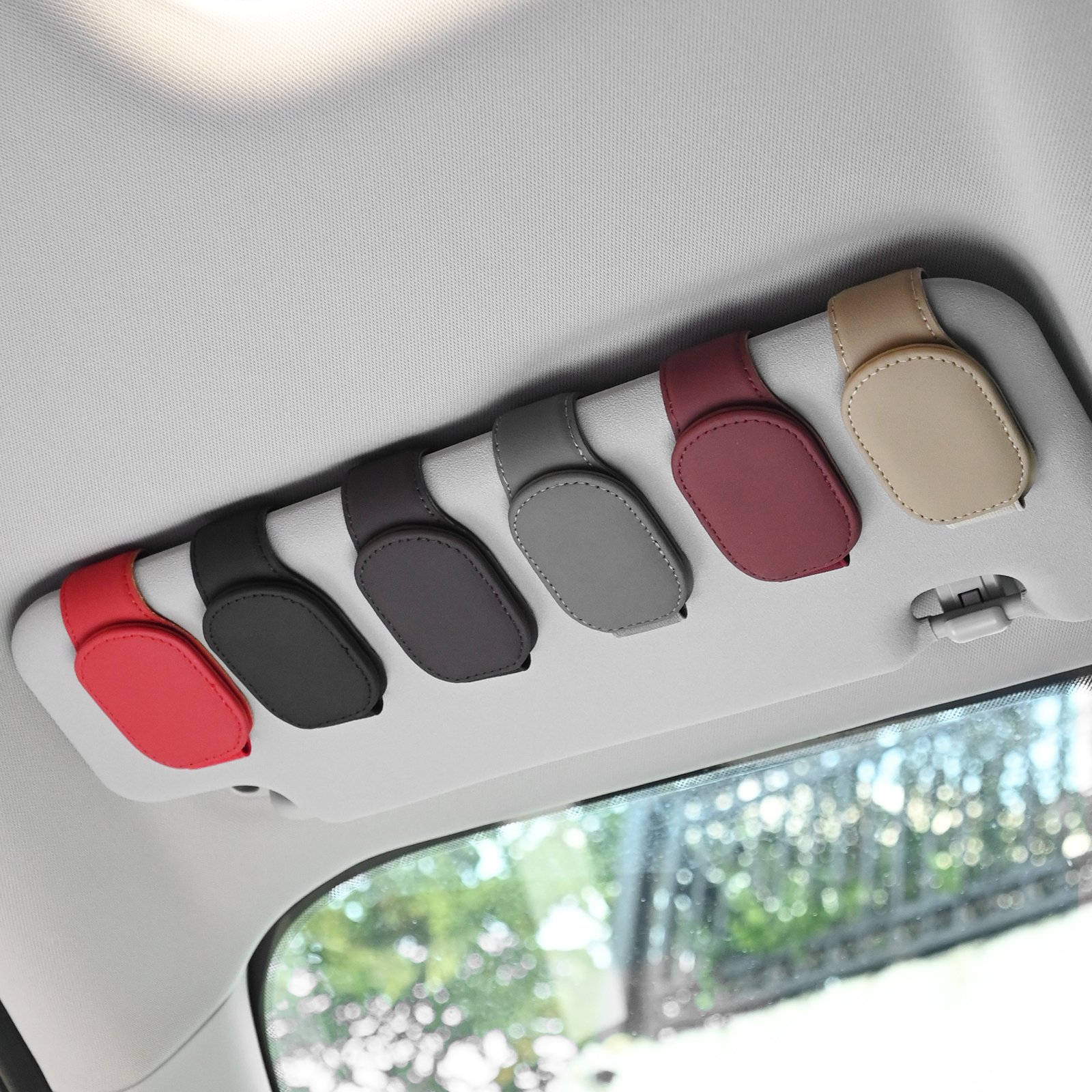 Accesorios Para Auto Universal Car Auto Sun Visor Glasses Box Sunglasses Clip Card Ticket Holder Stand Fastener Pen Case