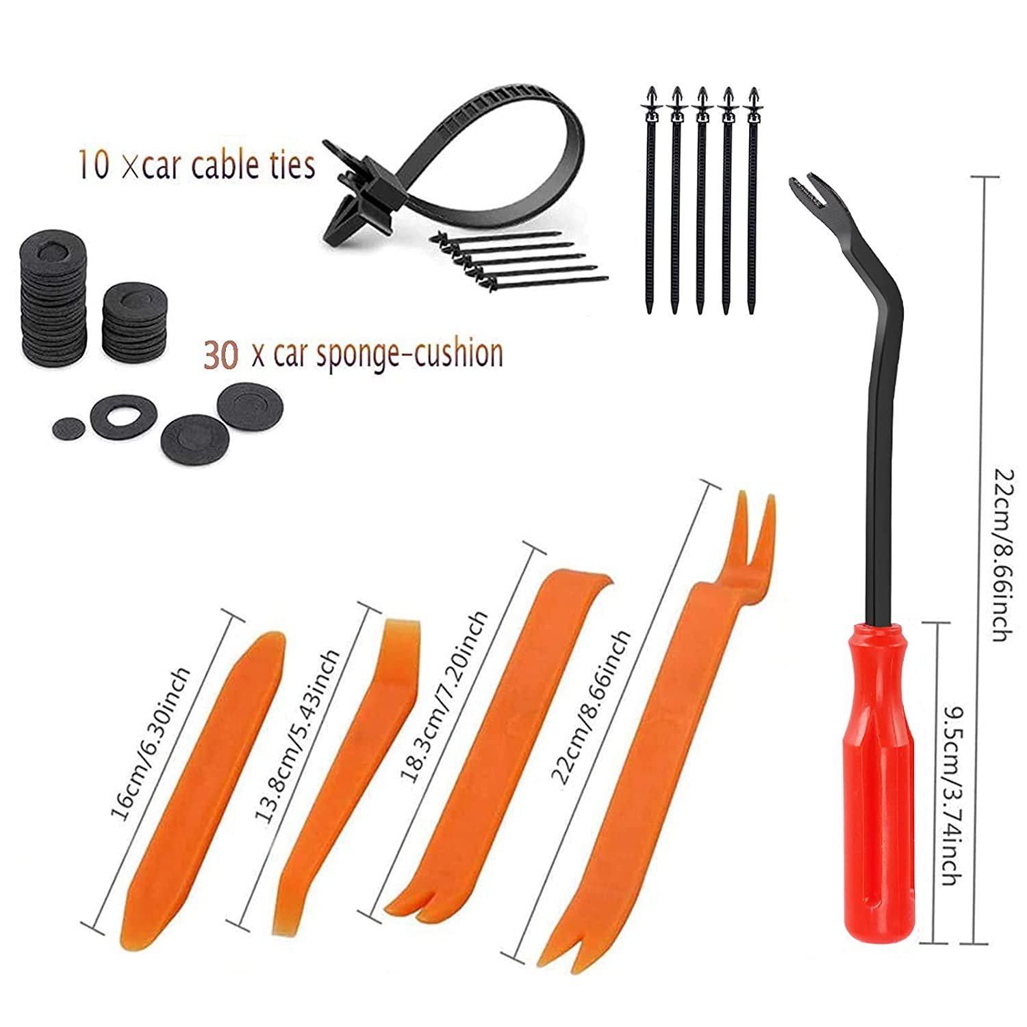 675PCS Auto Plastic Mixed Rivets Set Fastener & Push Retainer Bumper Fender Clip Kit for Car Automotive Honda Vehicle Body Trim