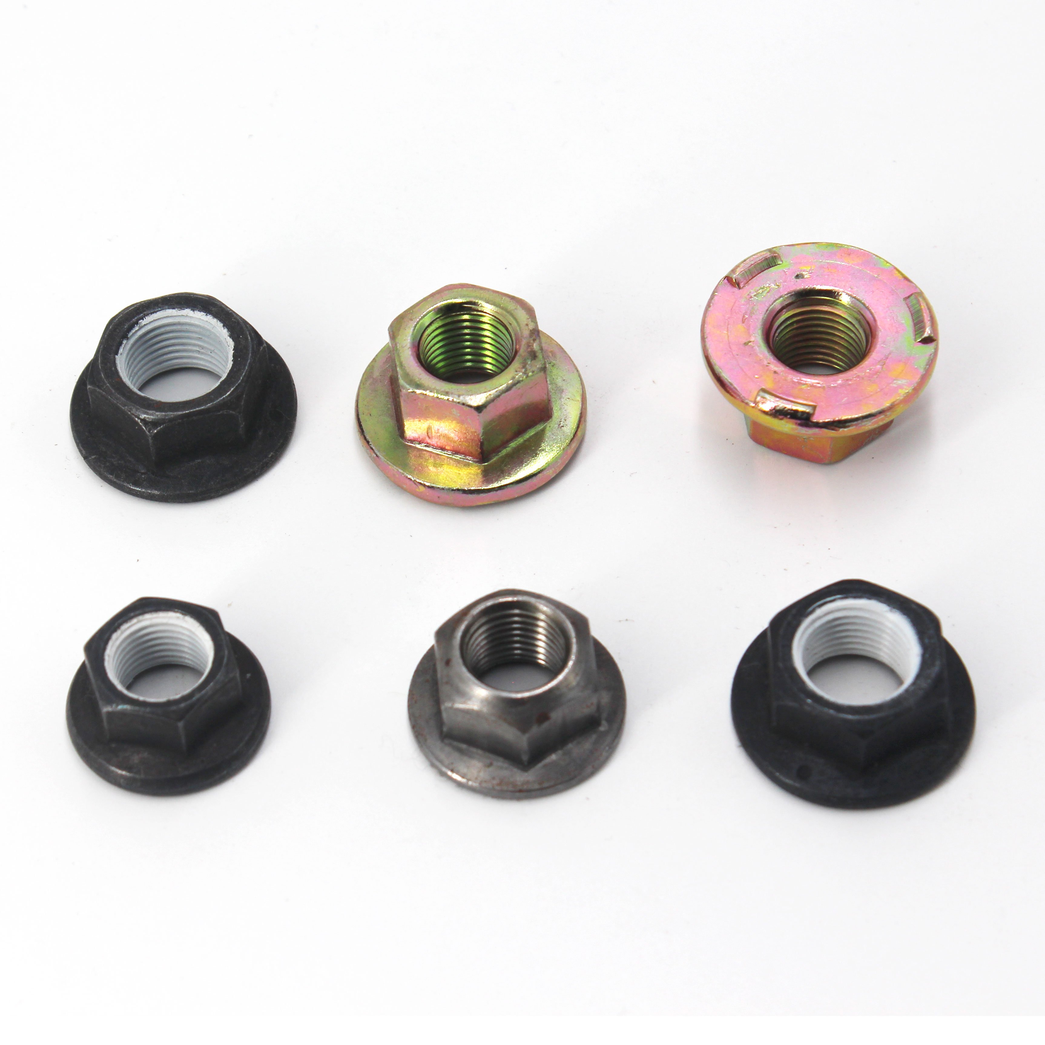 Automotive fasteners black hex flange nut 12 point lock nut non-standard nut