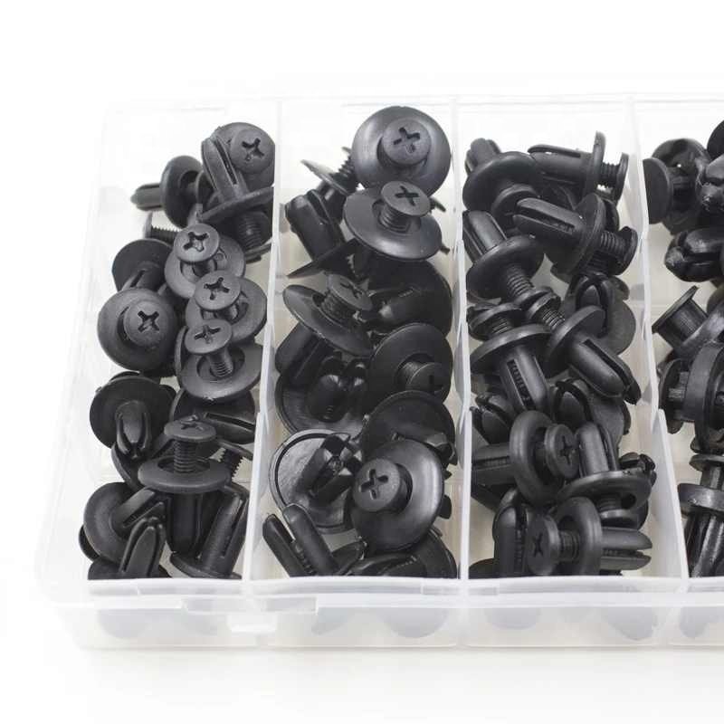 Fast Delivery 100pcs Auto Fastener Clip Mixed Car Body Push Retainer Pin Rivet Bumper Door Trim Panel 6-10mm Fixeding Clips