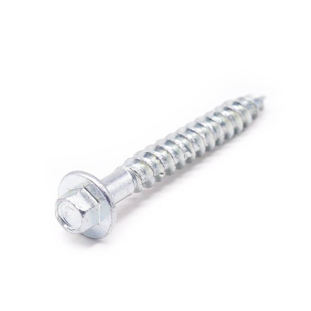 China Customized Fastener Zinc Plated Hexagonal Screw Self Tapping Screw Carbon Steel Hex Head Wood Screw