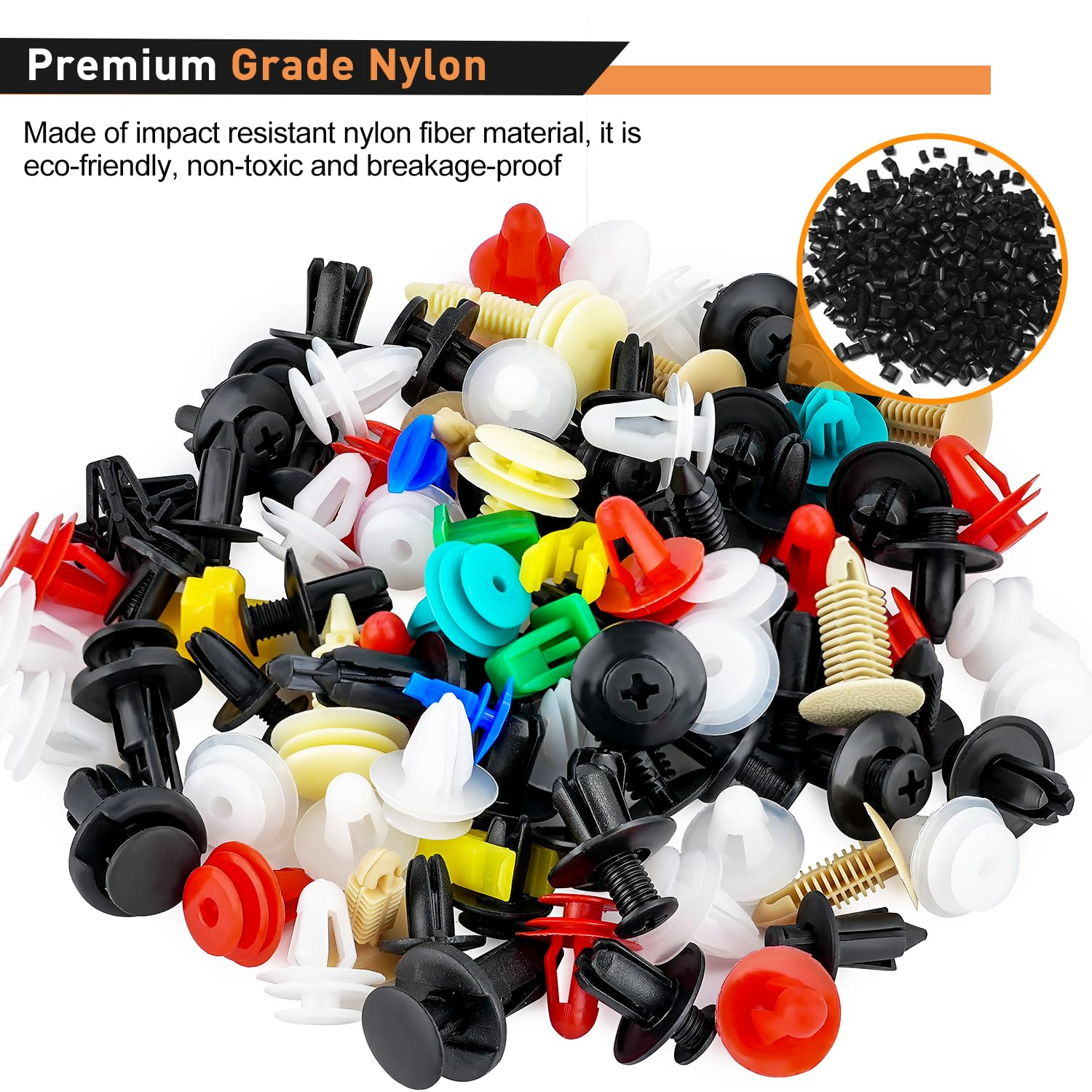 Colorful mixed Universal Car Clips Mixed Auto Bumper Fender for GM Ford Chrysler Toyota Lexus Honda Acura Dodge Jeep