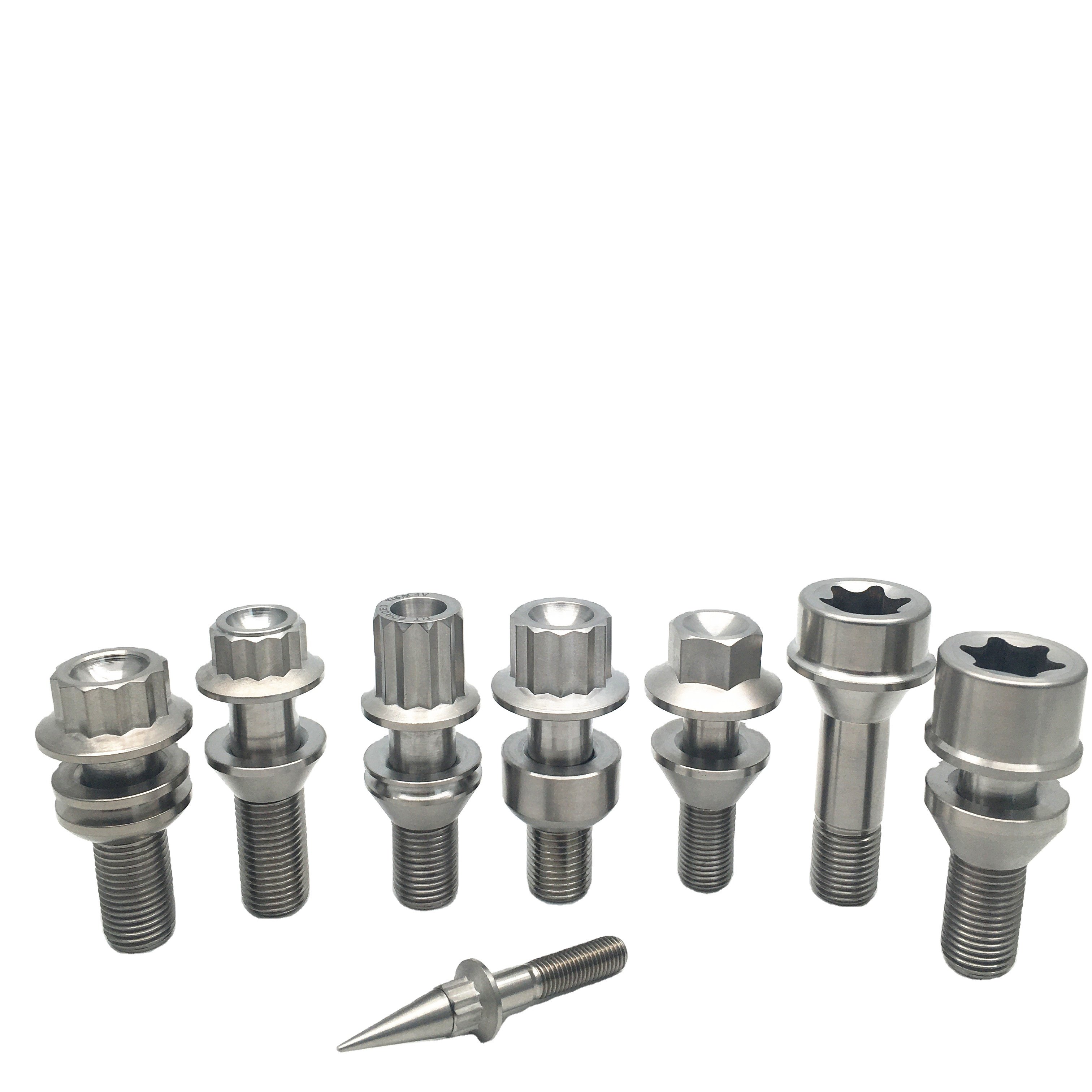 Car accessories Wholesale Manufacturer M12X1.25 75mm Gr5 Titanium Wheel Lug Bolts and nut Auto part Racing Part burnt blue bolt