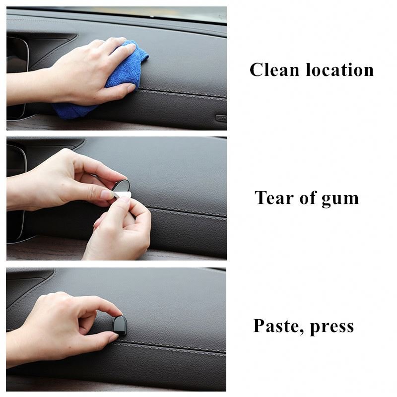 10Pcs Car Hook Organizer Storage for USB Cable Headphone Key Storage Self Adhesive Wall Hook Hanger Auto Fastener Car Clip Stuff