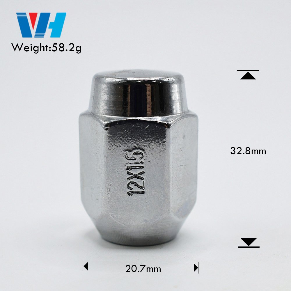 1.28" 32.8mm m12X1.5 lug length 20.7mm Hex Acorn Lug Nuts Factory Wheel lug nut tuerca autorrompiente tuercas para autos E007