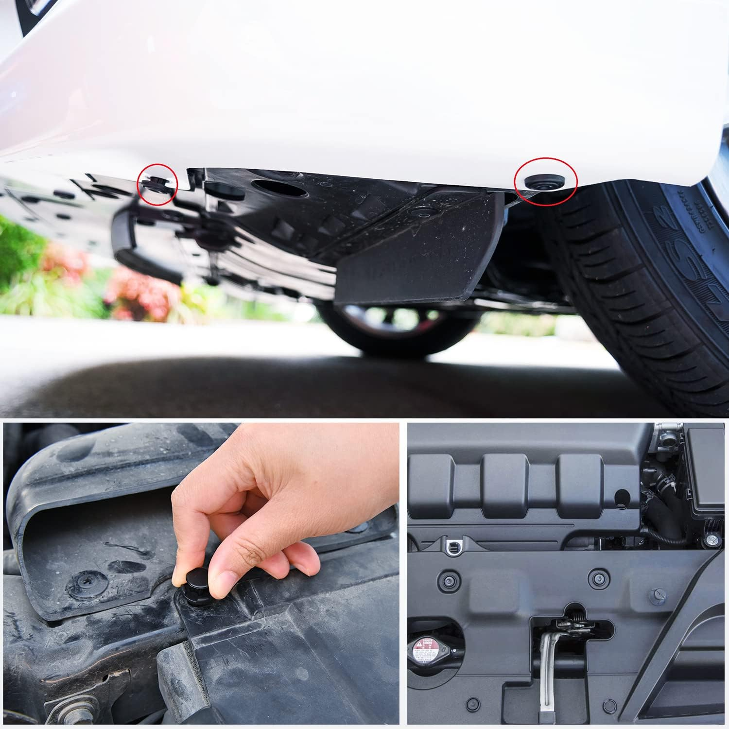 QGZ054 universal plastic clips fastener car bumper clips 4 bag 10 mm Compatible with H.onda and Acura Car Push Retainer Kit