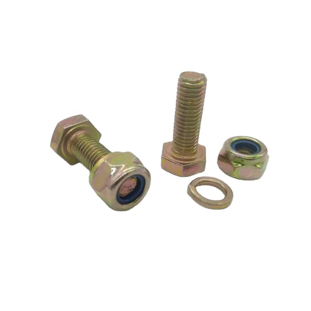 Stock Factory Price Hex Head Bolt Nut 1/4'' 3/8'' 5/8'' UNC Standard Hex Bolt and Nut Grade 8.8 High Tensile