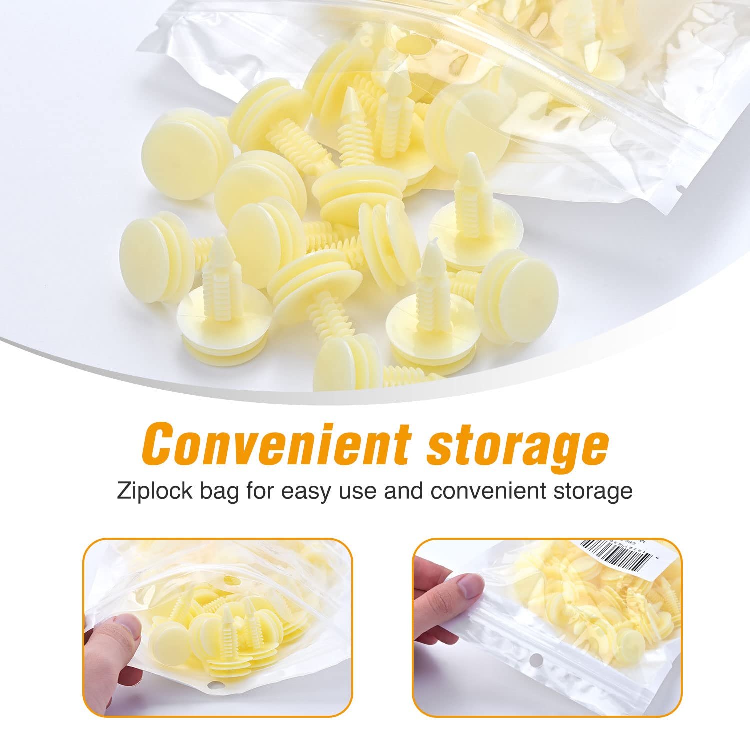 100Pcs 8mm Hole Nylon Front Door Trim Panel Retainers Car Clips for GM Chevy Buick
