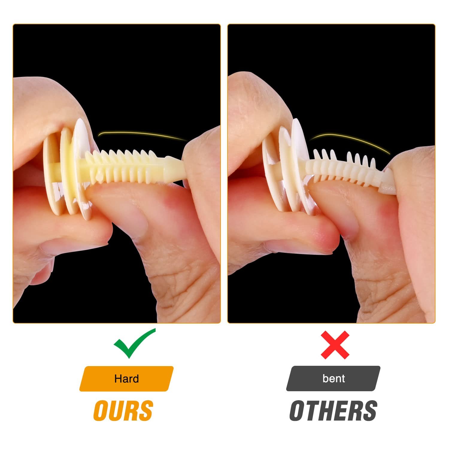 100Pcs 8mm Hole Nylon Front Door Trim Panel Retainers Car Clips for GM Chevy Buick