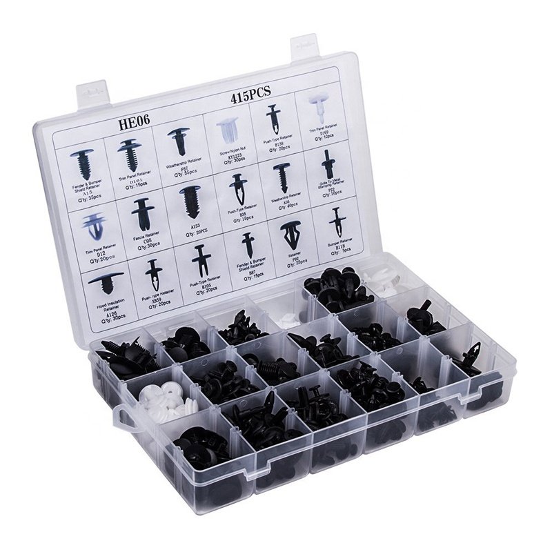 415 Pcs +6pcs Tool Universal Automotive Fender Rivets Fasteners and Clips Kit for Variety Brand Car Truck
