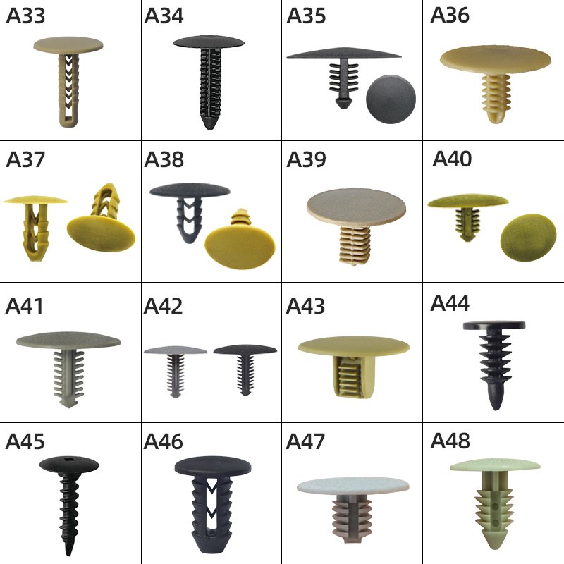 A180 Sell nylon rivets automotive body parts clips plastic top ceiling buckle