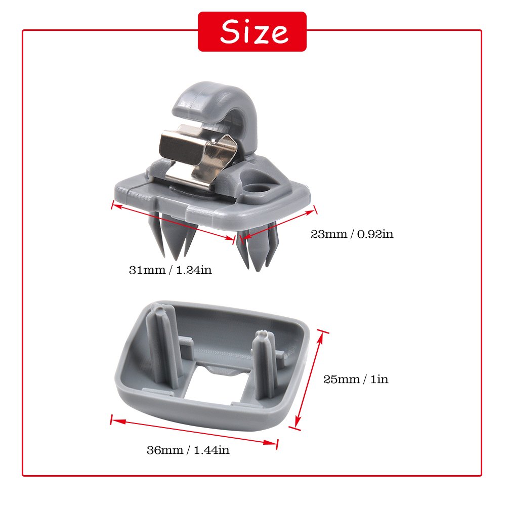QGZ108 Inner Sun Visor Clips Upgraded Car Interior Sunscreen Holder Hook For Audi A1 A3 A4 A5 Q3 Q5 S3 S4 S5 TT OM: 8U0857562A