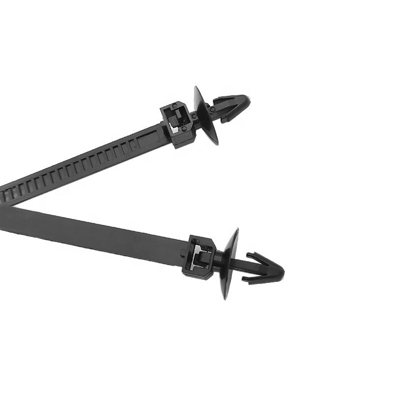 Push Mount Cable Tie Snap Lock, Winged Push Barb Cable Tie Mount With Plug-in, SNAP-IN Automotive Cable Ties