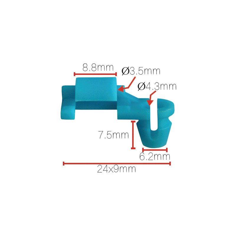 Nylon Blue 992780404 Auto Fastener Clip Car Door Side Lock Rod Latch Rod Retainer Retaining Clips
