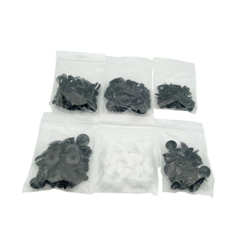 All - in - One Auto Fastener Kit: Push Retainers, Pins, Rivets in Box Bag for Car Body, Bumper, Door Trim Applications