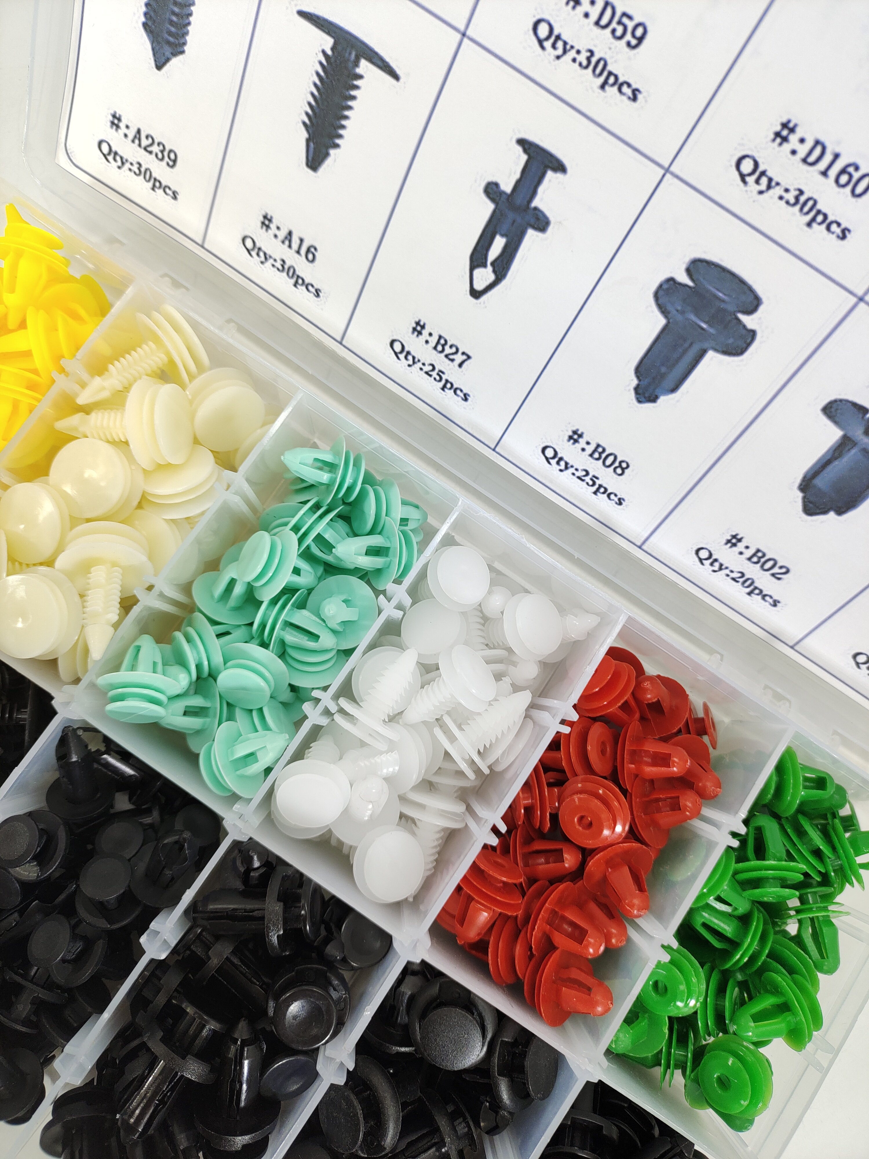 330PCS/set Universal Auto Rivet Clips Plastic Fastener Rivets Clips Set Body Clips Assortment HE54