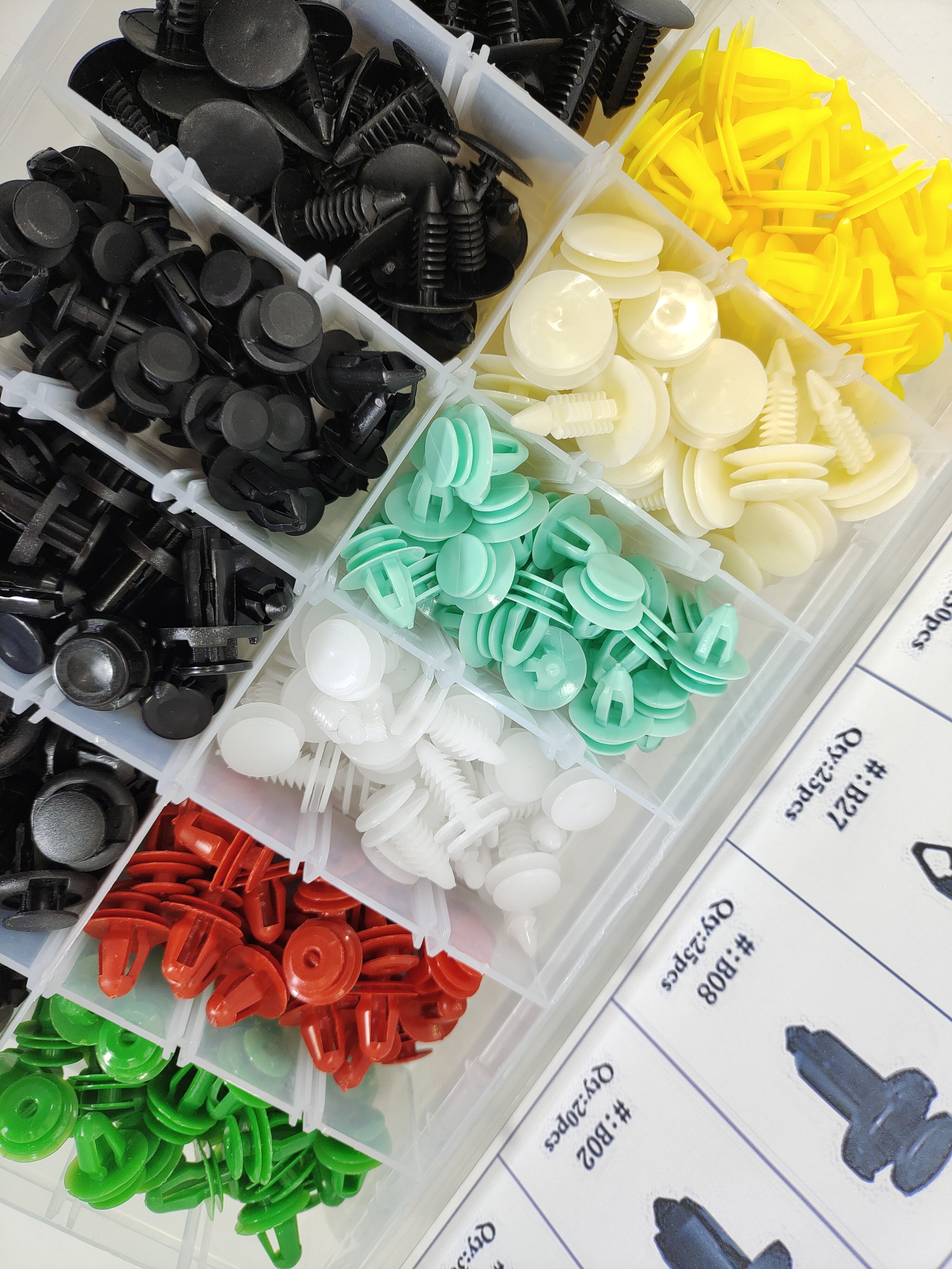 330PCS/set Universal Auto Rivet Clips Plastic Fastener Rivets Clips Set Body Clips Assortment HE54