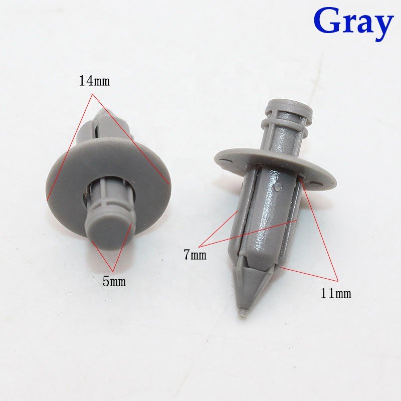 P02 High Quality Auto Retainer Car Button Clip Fixing Rivet Trim Clip OEM 90467-07043 80999-05n07 100PCS/bag Plastic PE Bag