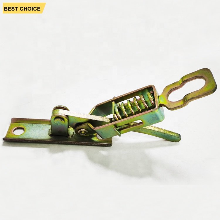 GL-17118 Adjustable Steel Latch Lock with Hook Zinc Plated Spring Loaded Side Toggle Fastener