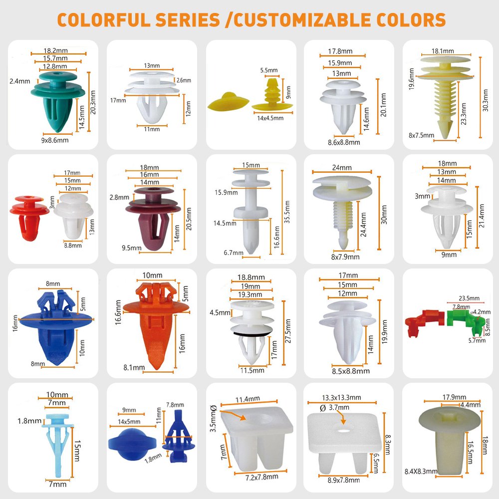 Wholesale universal bumper clips for auto clips and plastic fasteners door panel clip for toyota flers corolla mixed Refit kit