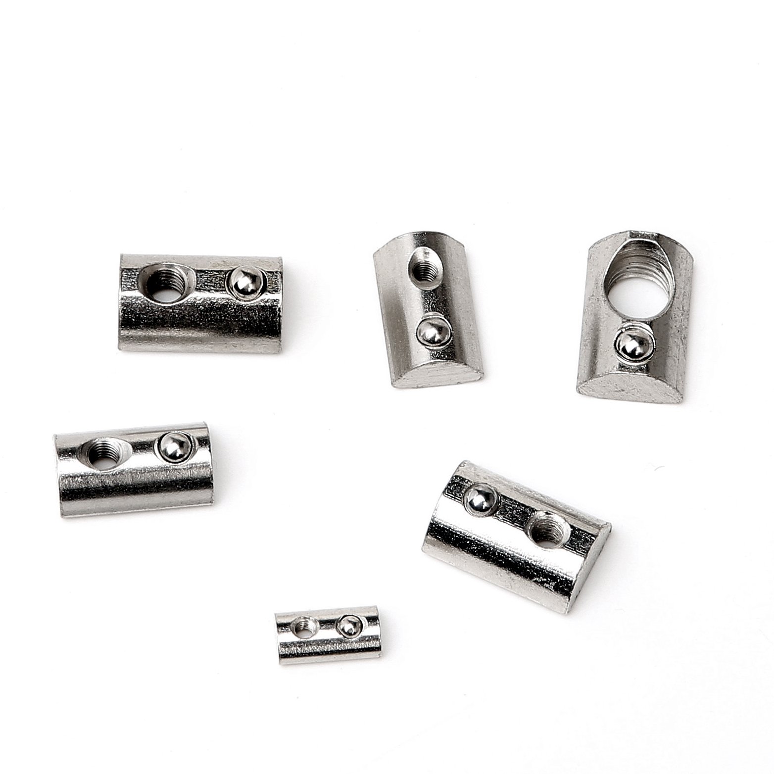 Carbon Steel DIN Elastic Nut Aluminum Profile Industrial Hardware Fastener Spring Ball Nut Nickel Plated Galvanized 20/30/40/45
