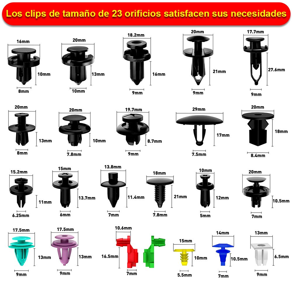 725PCS/box 23 Kinds Car Plastic Fastener Clips Set Mixed Auto Body Push Retainer Pin Rivet Bumper Door Trim Panel Fastener Clip