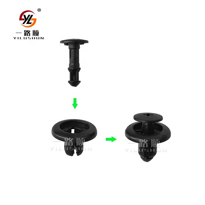 B66 Hot Sale Auto Spare Parts Fastener Set Kit Automotive Car Auto Body Clips Plastic PE Bag Push in