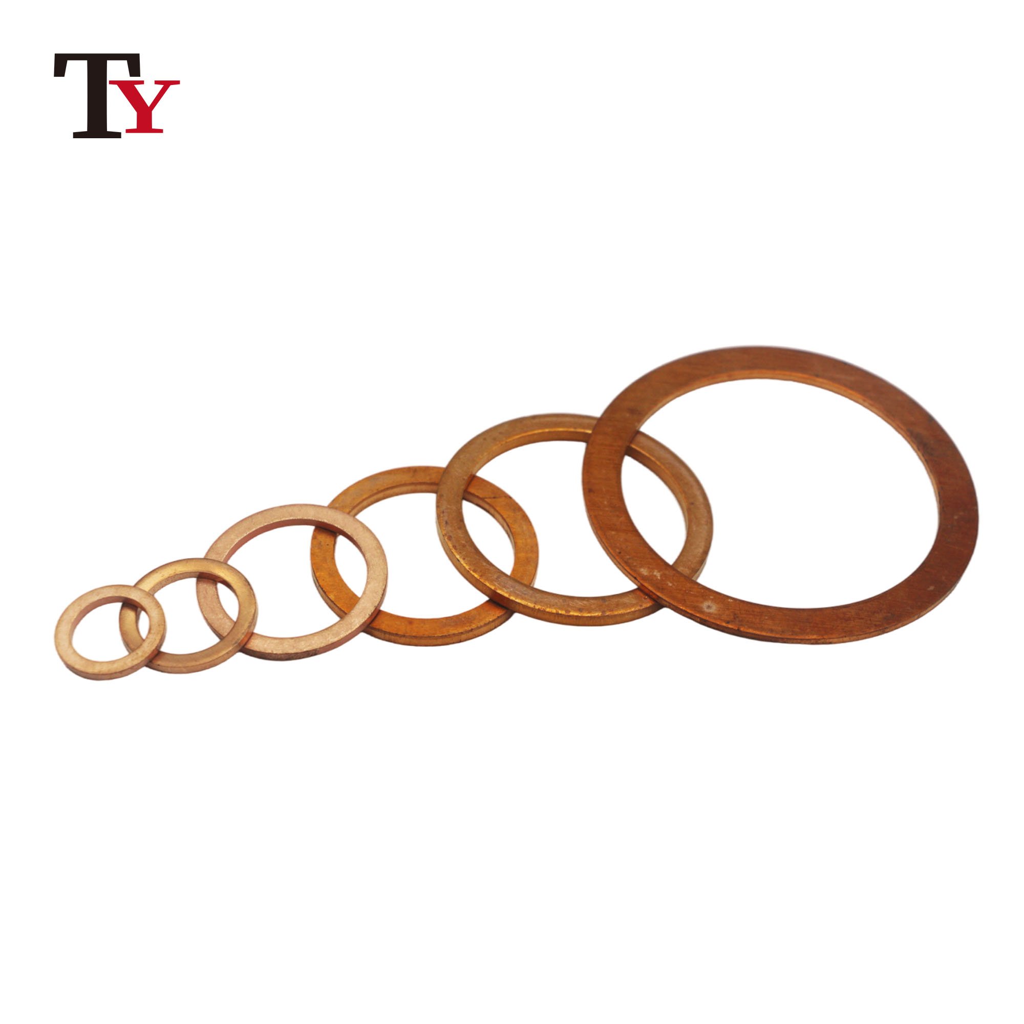 China Manufacturer Price Copper Washer Copper Ring Gasket Seal Round Flat Metal Washers Sealing Gasket