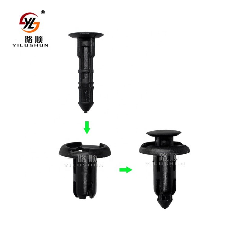 B16 500Pcs/Bag Automotive trim car bumper clips rivets push plastic black pom PE bag auto car 90505-SXO-003