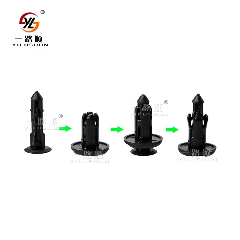 B16 500Pcs/Bag Automotive trim car bumper clips rivets push plastic black pom PE bag auto car 90505-SXO-003