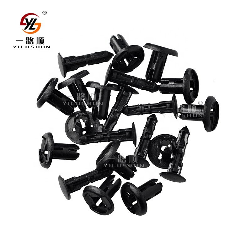 B16 500Pcs/Bag Automotive trim car bumper clips rivets push plastic black pom PE bag auto car 90505-SXO-003