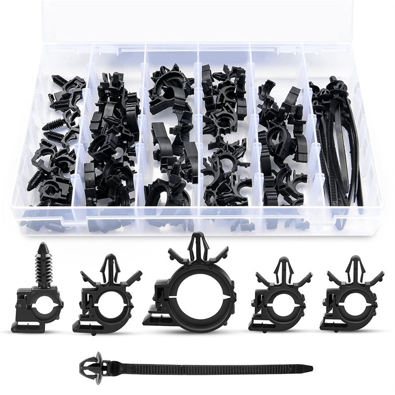 6 Different Sizes Universal Car Wire Loom Routing Clips Assortment Wiring Harness Routing Clip Replacement Parts