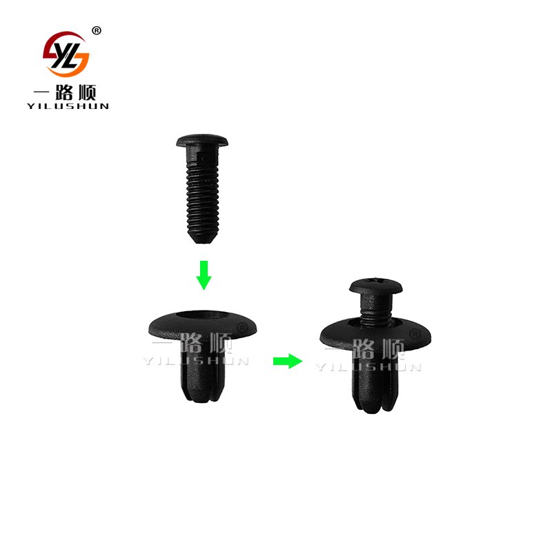 C21 fasten auto plastic rivet nylon belt clip in plastic clear panel retainer