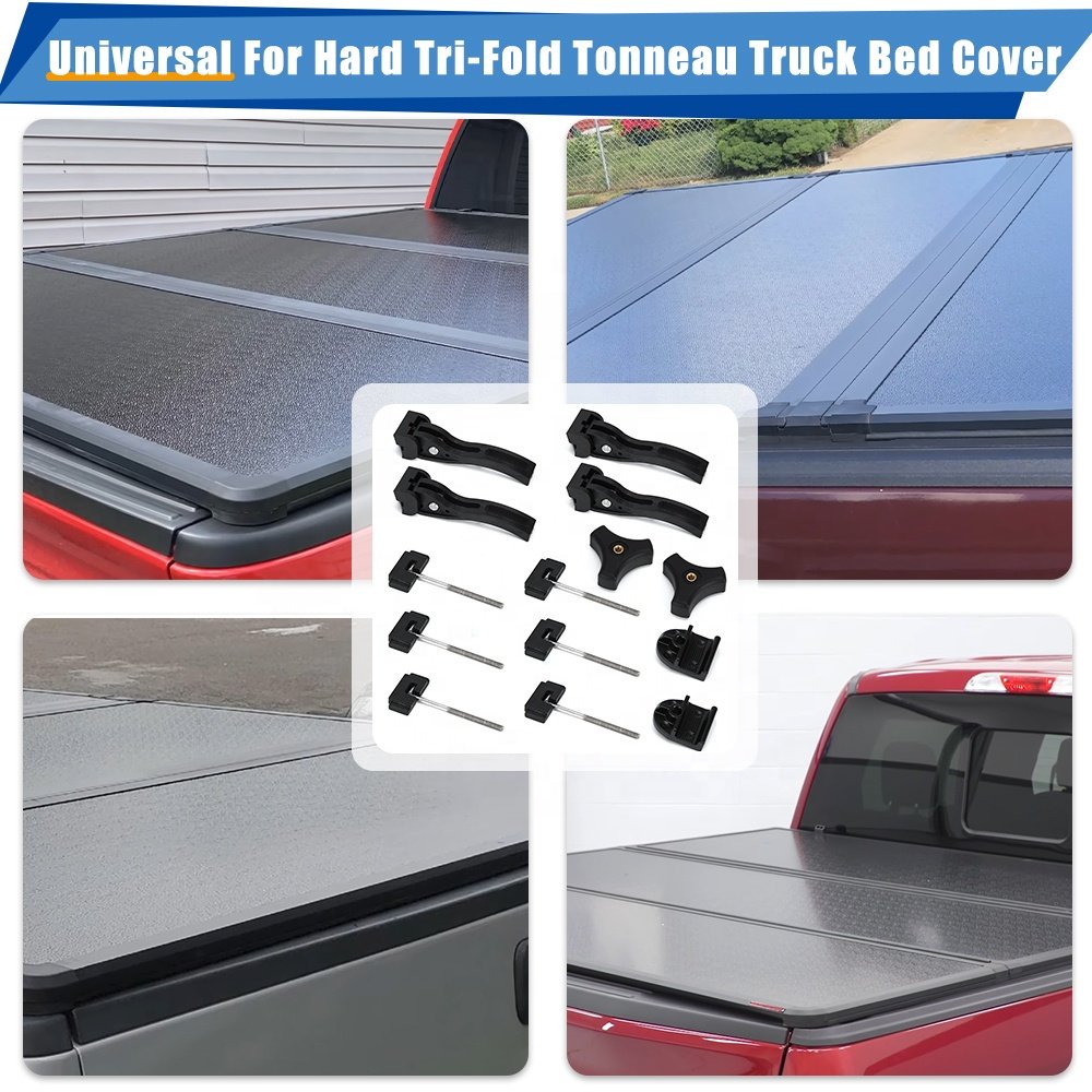 Universal Replacement Parts for Hard Tri-Fold Tonneau Cover - 6* T-Bolts Rear Clamp Front Clamp T-Bolts & Triangle Screws