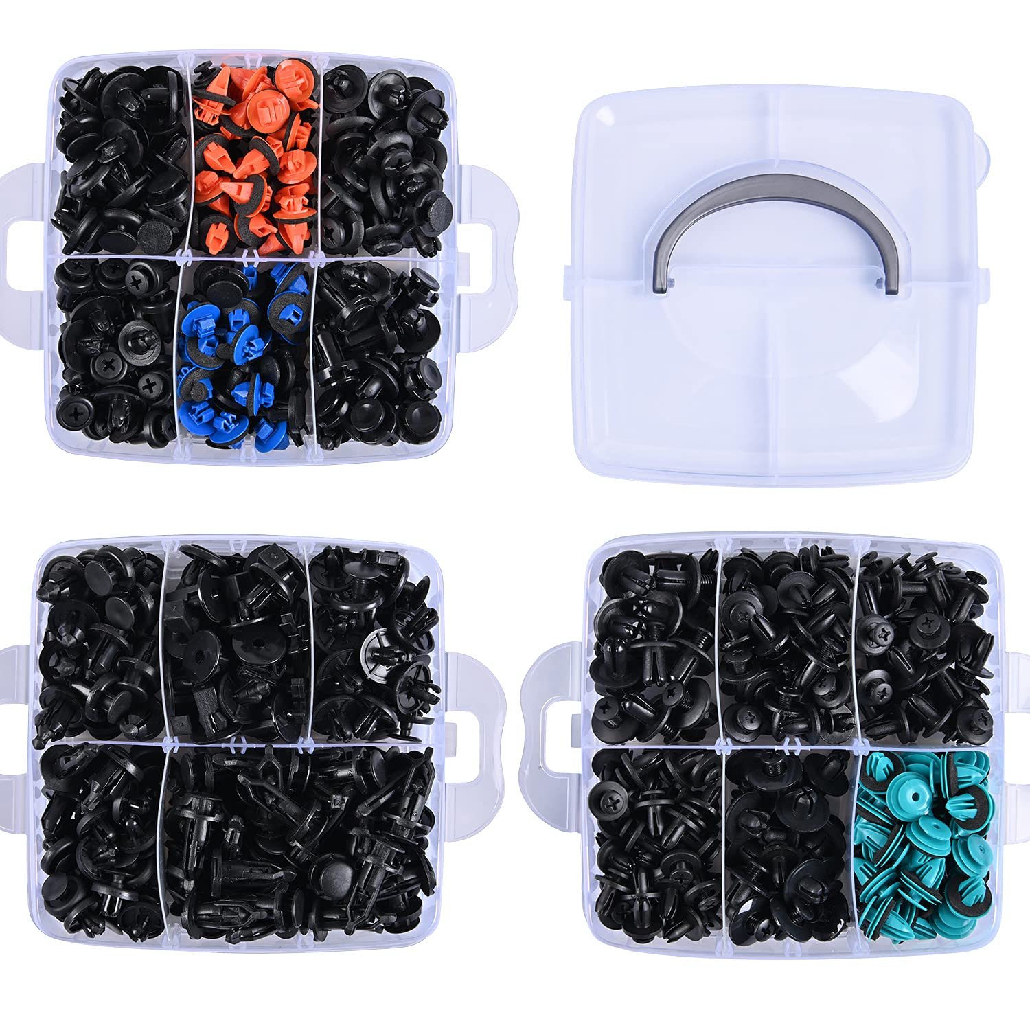 680Pcs Car Plastic Automotive Push Retainer Door Panel Trim Clips & Auto Body Fasteners Assortment Fender Rivet Bumper C0550