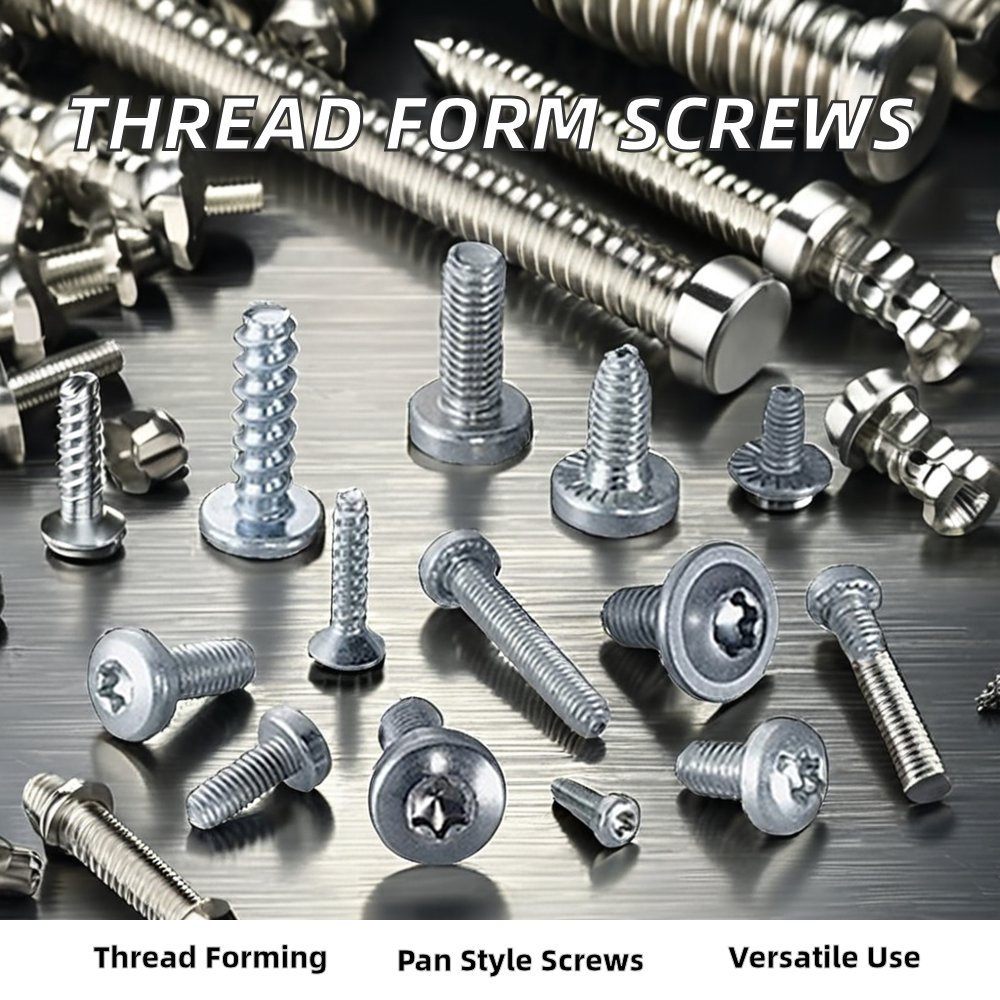 Wholesale Customized Steel Stainless Steel Brass Screw Fasteners from China Factory for Plastic Metal Wood M3 M5 Thread Sizes