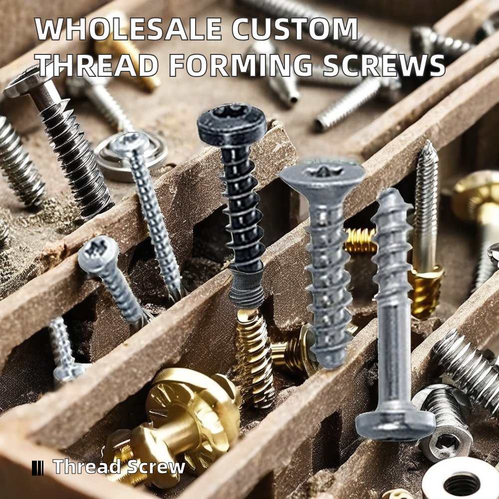 Wholesale Customized Steel Stainless Steel Brass Screw Fasteners from China Factory for Plastic Metal Wood M3 M5 Thread Sizes