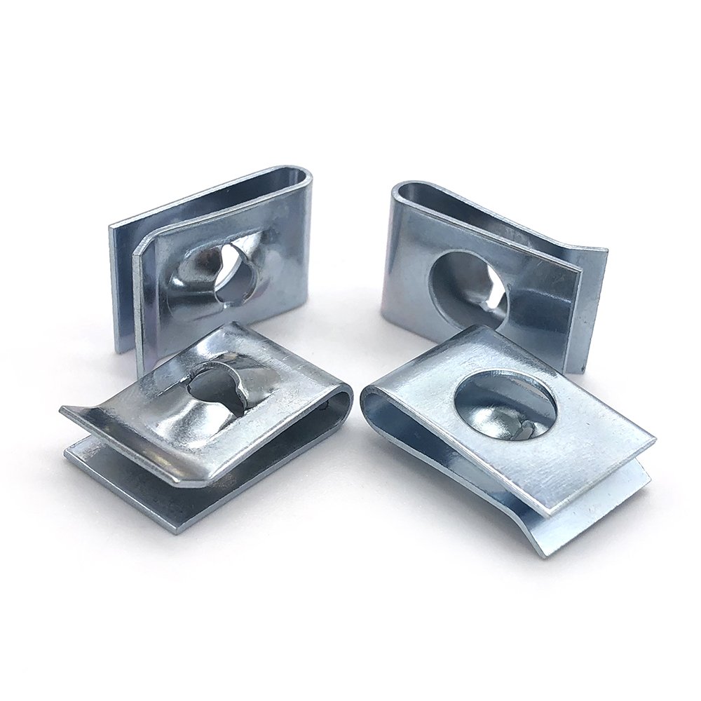 Spring Clip Nut Stainless Steel Galvanized Fasteners Speed Snap M6 M4 M10 U Shaped Spring Clip Nut