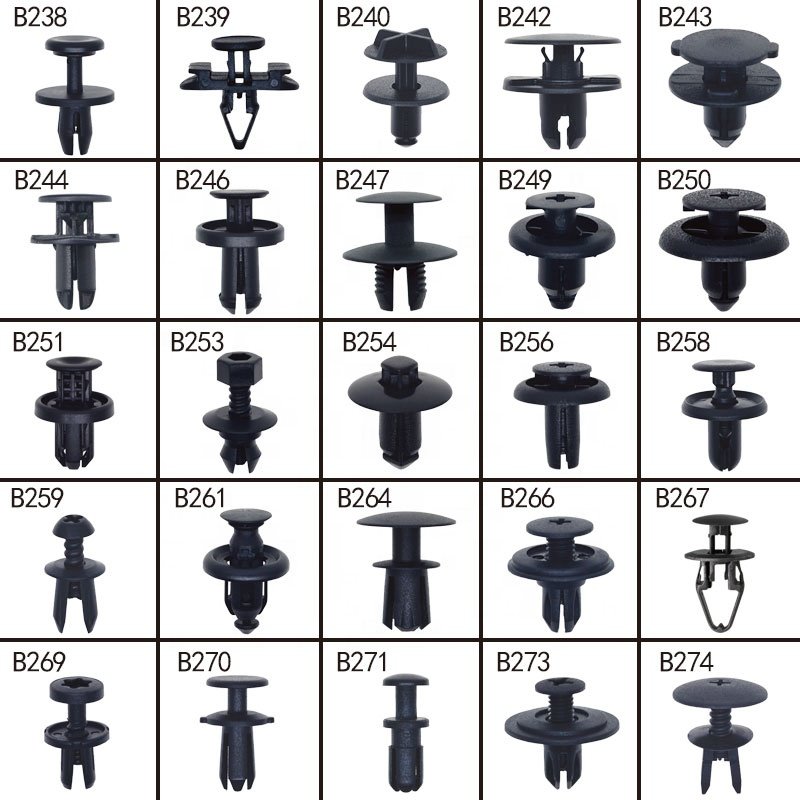 B328 Nylon auto fasteners plastic expansion buckle push type rivets clips