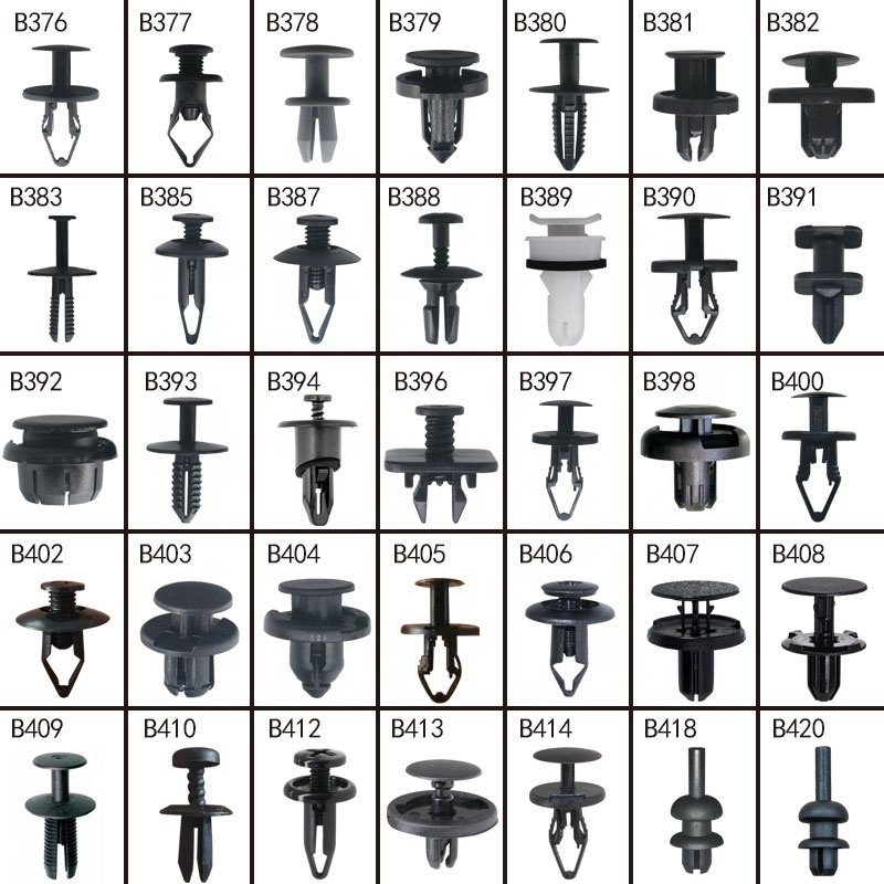 B328 Nylon auto fasteners plastic expansion buckle push type rivets clips