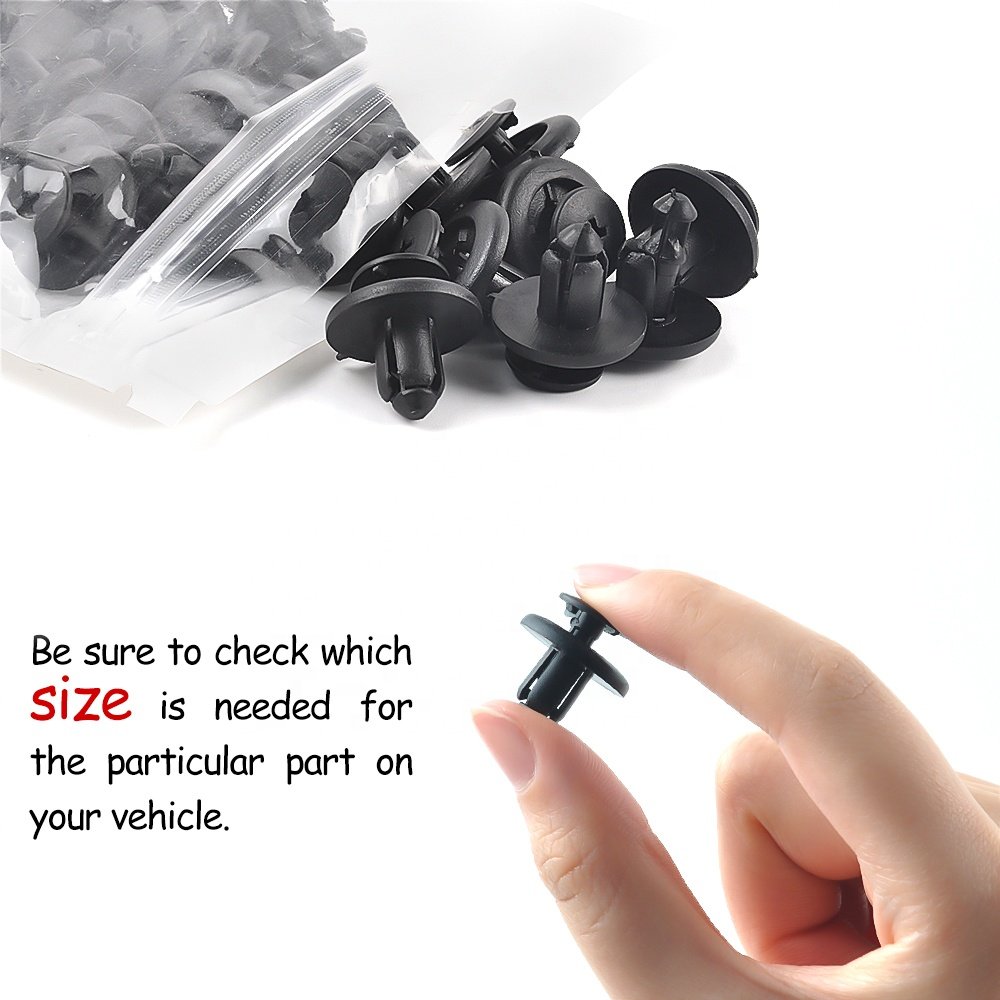 30 pcs Push Type Plastic Trim Panel Clips-Car Accessories Door Clips- Car Push Retainer Clips Plastic Bumper for Honda