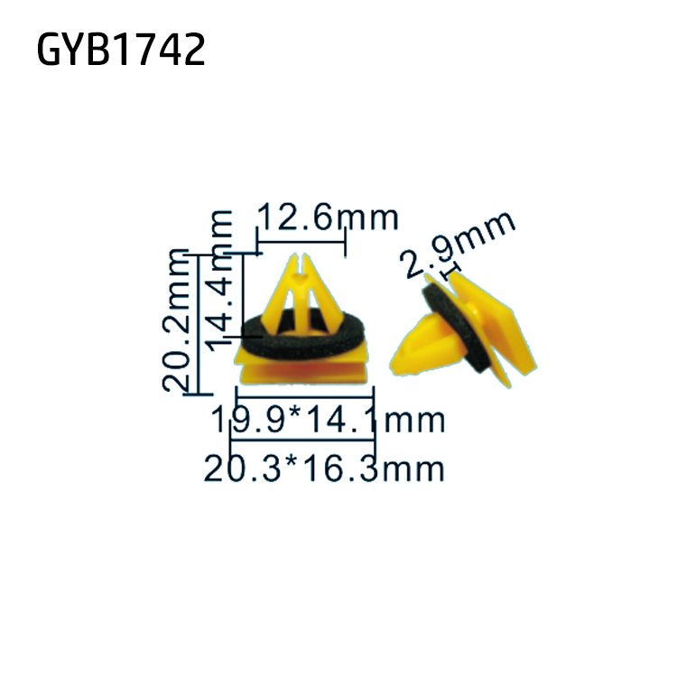 Car Door Panel Interior Lining Fasteners Side Skirt Nylon Shock Absorbing Clips for Ford