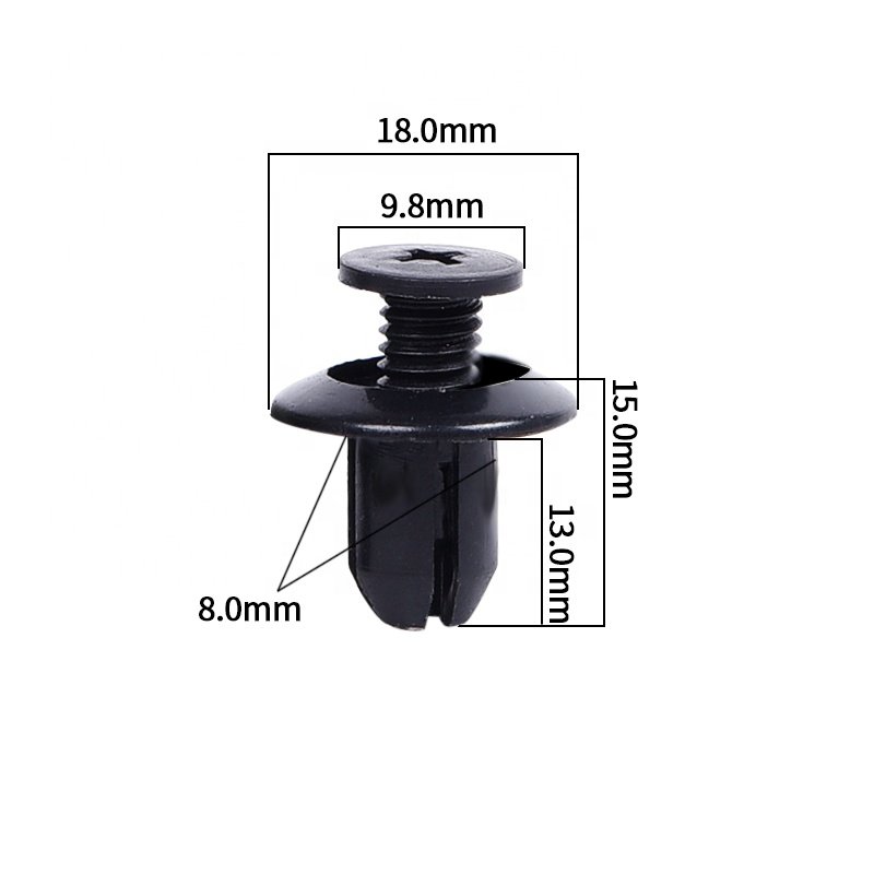 China Manufacturer 50 PCS Plastic Automotive Rivet Car Clip Fastener Fender Bumper Push Pin Clip Auto For Hyundai