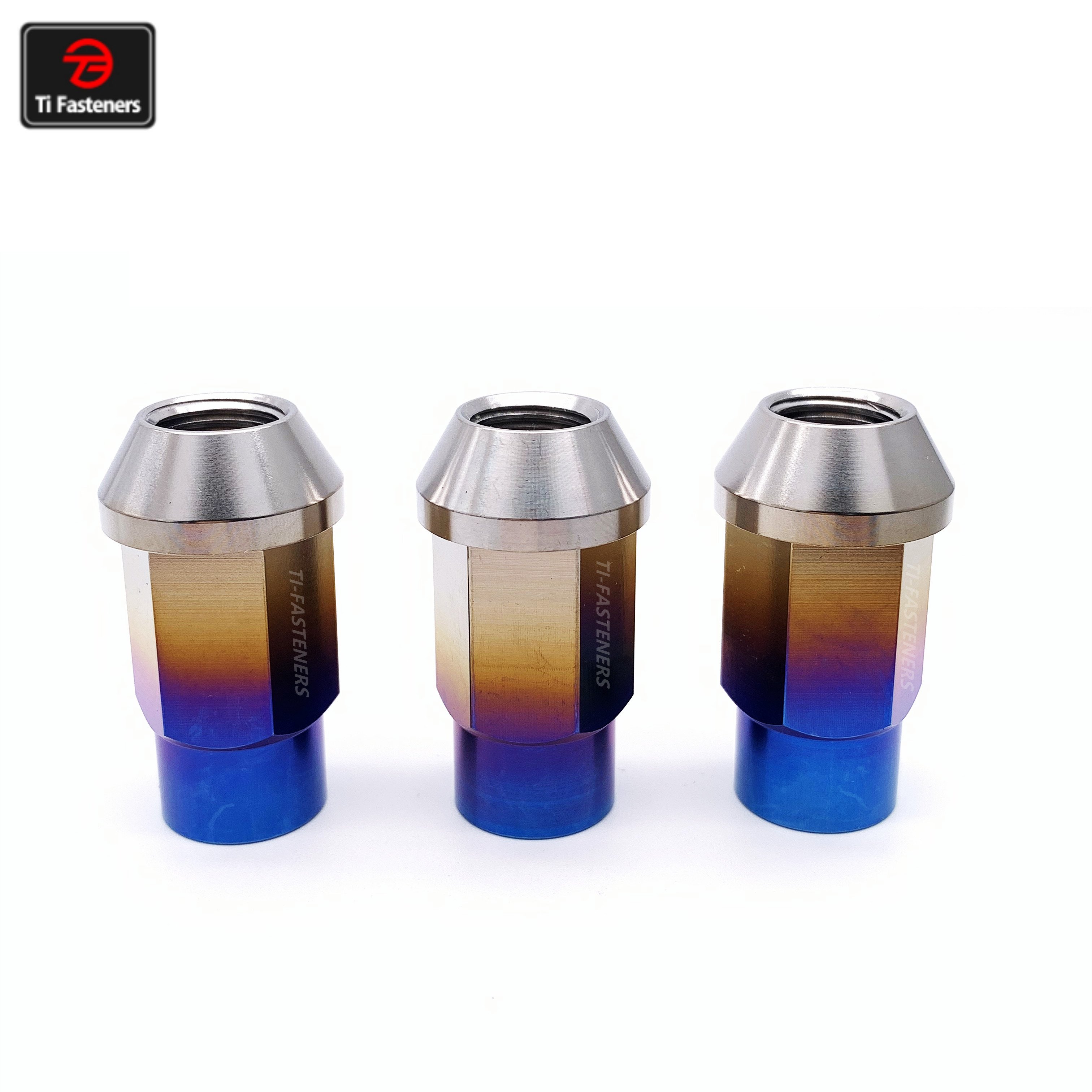 Grade 5 Titanium Lug Nut Open End M12 M14 Titanium Bolts and Nuts Anti Theft Wheel Hug Nut For Auto Parts