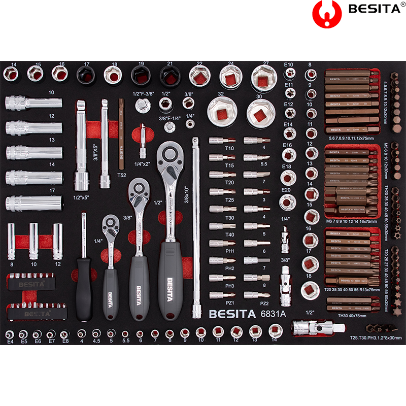 220 pcs Auto repair hardware kits car socket quick ratchet socket wrench with car repair kit auto protection tool