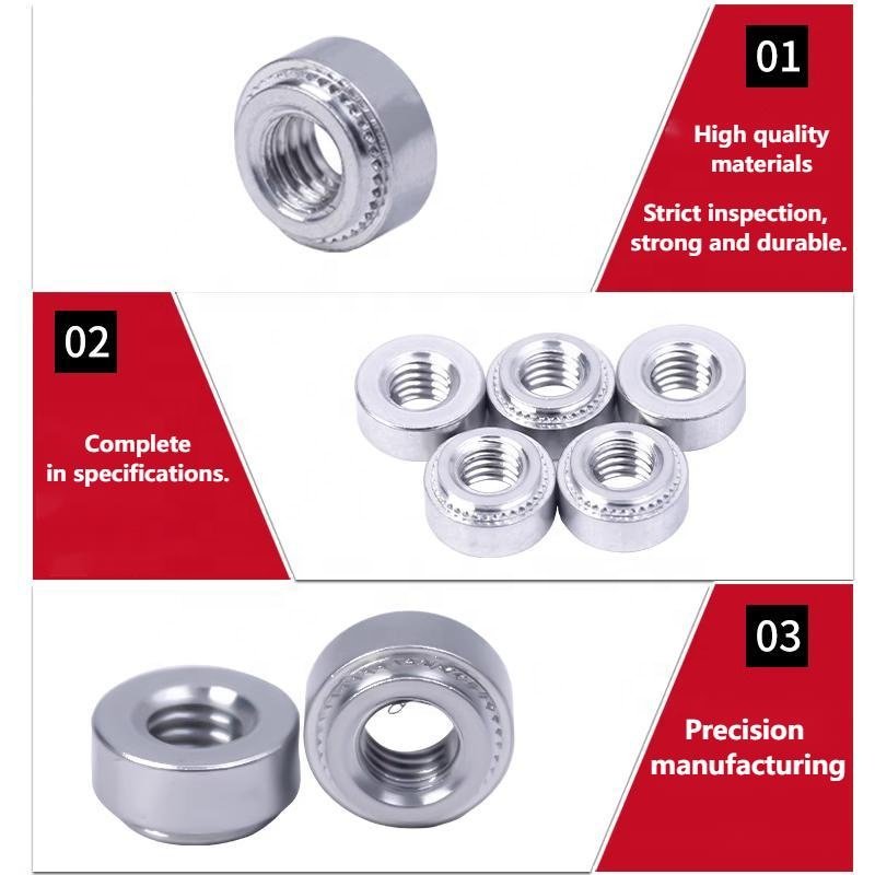 CLA M2 M2.5 M3 M4 M5 M6 M8 M10 High Quality Customized Plated Aluminous Round Head Pressure Riveting Nuts Steel Lock Nut