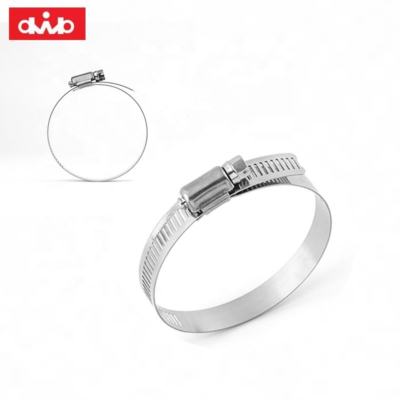 Worm Gear Hose Clamp Adjustable Custom Car 304 stainless Steel Hose clamp Stamping Spare Parts Auto Soft clamps