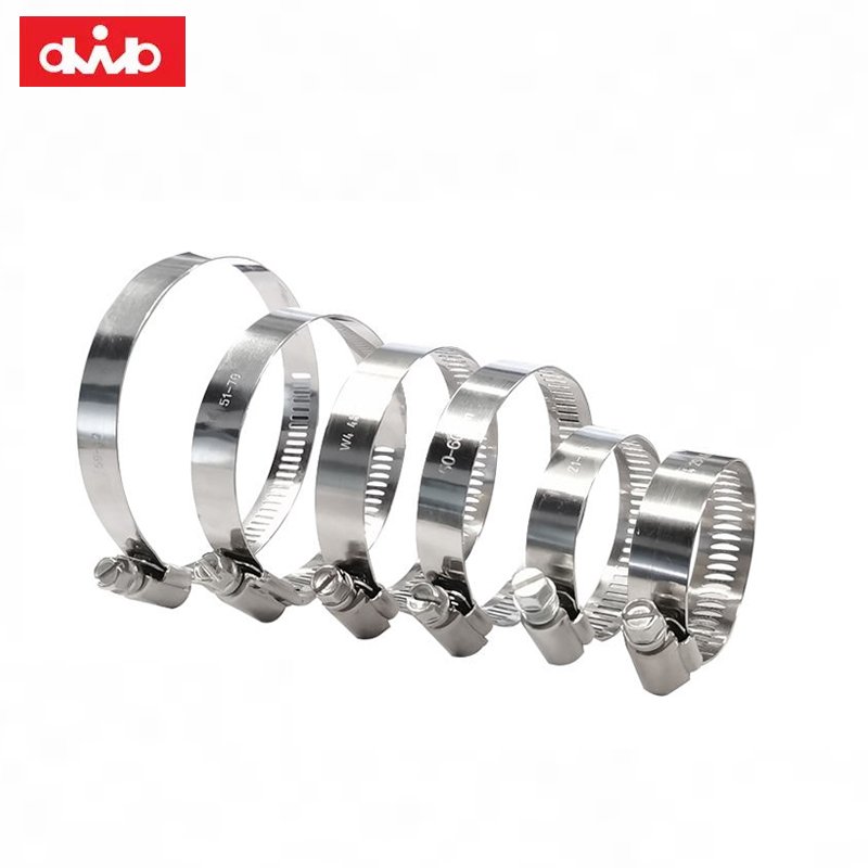 Worm Gear Hose Clamp Adjustable Custom Car 304 stainless Steel Hose clamp Stamping Spare Parts Auto Soft clamps