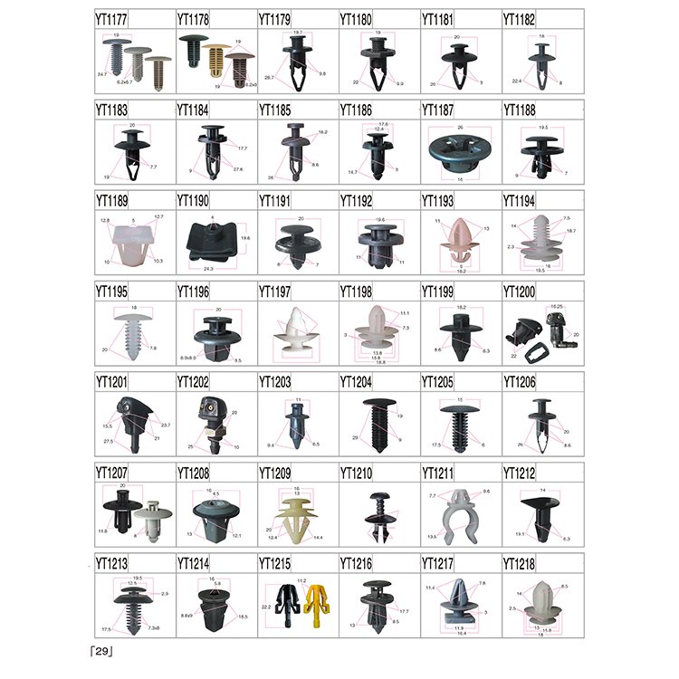 Universal Mixed Auto Fastener Car Push Retainer Clips Auto Plastic Mixed Push Retainer Clips Plastic Screw for Car