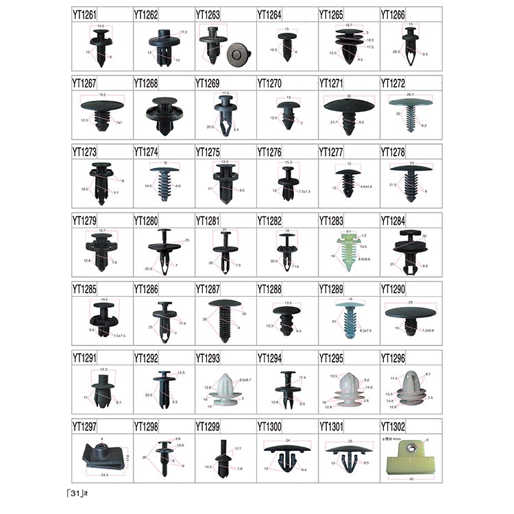 Universal Mixed Auto Fastener Car Push Retainer Clips Auto Plastic Mixed Push Retainer Clips Plastic Screw for Car